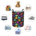 thumbnail image 6 of Balery Colorful Dinosaur Round Laundry Basket with Handles Waterproof Freestanding Laundry Hamper for Clothes Toys in the Dorm and Family-, 6 of 8