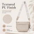 thumbnail image 5 of WANDF Bum Bags for Women,Fanny Pack Crossbody Bags,Trendy Crescent Shoulder Bags for Ladies,Sling Bag Half Moon Purse,PU Leather Belt Bag with Adjustable Strap(Grey), 5 of 10