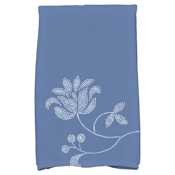 Simply Daisy 18" x 30" Traditional Flower-Single Bloom Floral Print Hand Towel