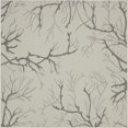 thumbnail image 1 of Unique Loom Botanical Collection Abstract Pictorial Transitional Indoor and Outdoor Flatweave Square Rug, 6 Feet, Light Gray/Dark Gray, 1 of 2