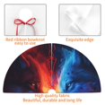 thumbnail image 4 of Sikiie Red And Blue Fire Wolf 30-48 inches {designName} Print Christmas Tree Skirt Snowman Xmas Tree Skirt with Edge Christmas Decorations for Holiday Party, 4 of 7