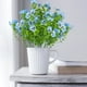 thumbnail image 5 of Flores artificiales, flores falsas, flores artificiales, 5 piezas surtidas de flores artificiales con hojas de eucalipto y pensamientos, ideales para la decoración del hogar en interiores y exteriores, 5 of 5
