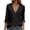 Black, variant on Women T-Shirts Elegant Long Sleeve Blouse With Ruffle Trim And Classic Solid Color Slim Fit Tops For Everyday Wear Breathable Streetwear