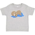 thumbnail image 3 of Inktastic Cute Baby Sloth Sleeping on Blue Pillow Boys or Girls Baby T-Shirt, 3 of 5