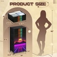 thumbnail image 3 of Vaporwave Dresser for Bedroom with 4 Storage Drawers Vibrant Retro Neon Sunset Colorful Rainbow Grid Landscape Dressers Chest of Drawers Steel Framed Fabric Closet Organizers for Dorm Entryway, 3 of 8
