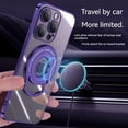 thumbnail image 5 of For iPhone 15 14 13 Pro Max Phone Case With Builtin Lens Film, Invisible Metal Bracket Magnetic Electroplating Protective Cases, 5 of 5