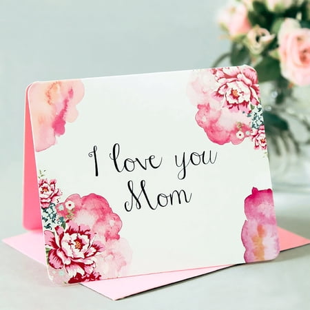Yhmxh Happy Mother s Day Greeting Cards Carnation Mothers Day Greeting Cards with Envelopes Heartfelt Mother s Day Card Perfect Gift for Grandma Wife Keepsake Home Desk Decor