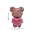 thumbnail image 2 of 3.93 Inch Cute Resin Bear Holding Heart Statue, Love Bear Figurine for Valentine’s Day, Birthday, Anniversary, Christmas Gift & Home Decor, 2 of 7
