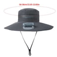 thumbnail image 3 of Solar USB Fan Bucket Hat, Summer Solar USB Dual Charging Fisherman Fan Hat, Men’s Strong Wind Portable Cooling Hat, Sun Hat for Outdoor Fishing Camping Hiking and Travel, 3 of 8
