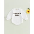 thumbnail image 2 of Bagilaanoe Newborn Baby Girl Boy Oversized Romper Sweatshirt Long Sleeve Bodysuit Letter Print Pullover 3M 6M 12M 18M 24M Infant Casual Tee Tops, 2 of 8
