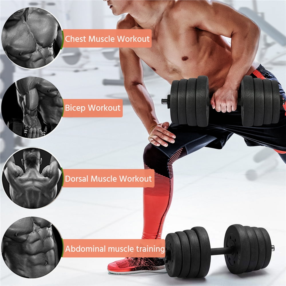 Alden Design 66 LB Dumbbell Set Training Lifting Dumbbells Weight Set,Black