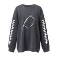 thumbnail image 6 of Bouanq Women's Football Game Day Print Casual Sweatshirt Football Grandma Sweatshirt Football Lover, 6 of 7
