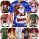 thumbnail image 2 of Camiseta de Navidad con estampado 3D para hombre, camisa de manga corta Unisex, informal, dibujos animados de Papá Noel, regalo divertido para niños, 2 of 4