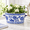 10.6", variant on Blue And White Ceramic Planter Pot, 7.4" & 10.6" Sizes, Indoor Decorative Flower Vessel