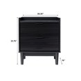 thumbnail image 6 of Walker Edison Mid-Century Modern Gallery-Top 2-Drawer Nightstand, Black, 6 of 16