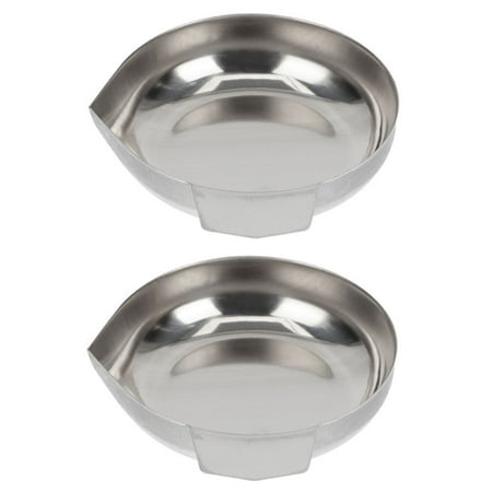

2pcs Electronic Scale Trays Stainless Steel Gems Weight Trays for Small Scale (Silver)