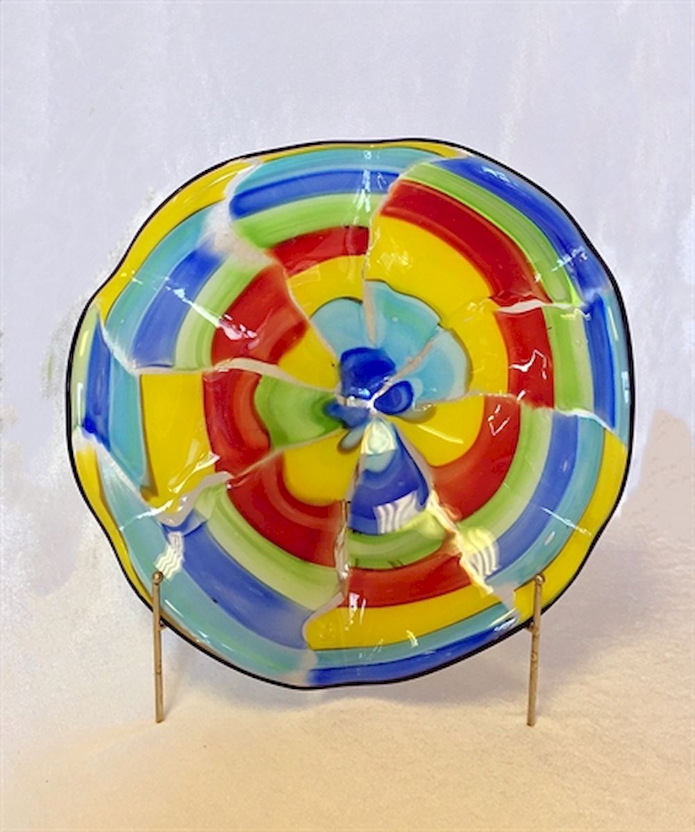 MultiColor Art Plate Glass Decorative Plate Walmart Canada