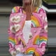 thumbnail image 1 of Sudadera con capucha de manga larga para mujer, informal, sin mangas, con estampado, de poliéster, 1 of 5
