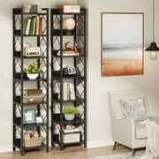 Tribesigns 78.74-Inch Extra Tall Narrow Bookshelf, 7-Tier Skinny Bookcase, Freestanding Display Shelves, Multifunctional Corner Storage Organizer Unit for Small Spaces