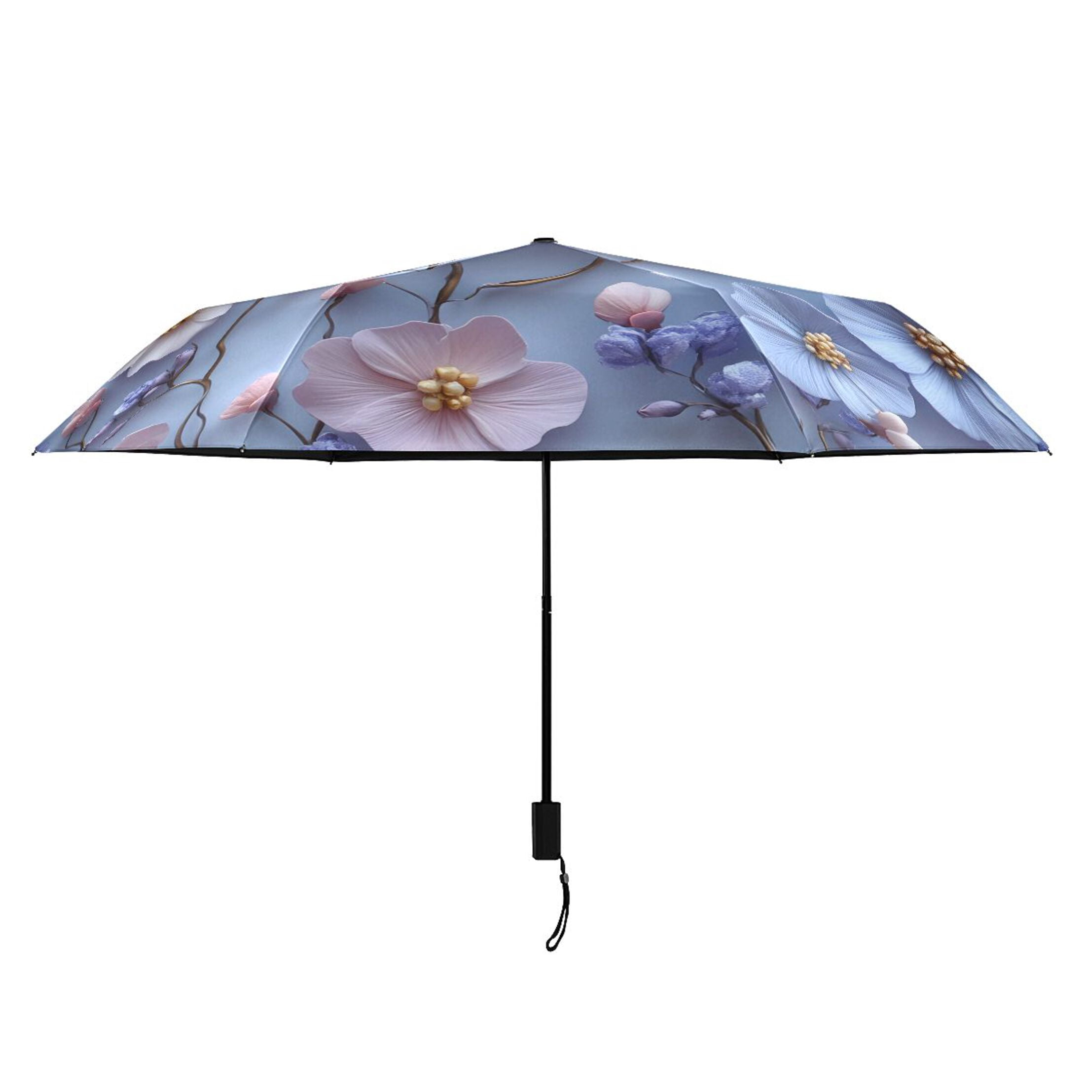 ALAZA Flower-a8 UPF 50+ Compact Folding Umbrella for Rain Travel Umbrella Packable
