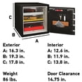 thumbnail image 4 of Caja Fuerte SentrySafe Acero Resistente Fuego e Impermeable con Teclado e Iluminación Interior, 4 of 7