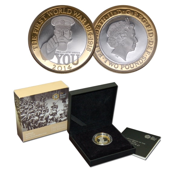 100th Anniversary of the First World War - Outbreak 2014 UK 2 Piedfort coin