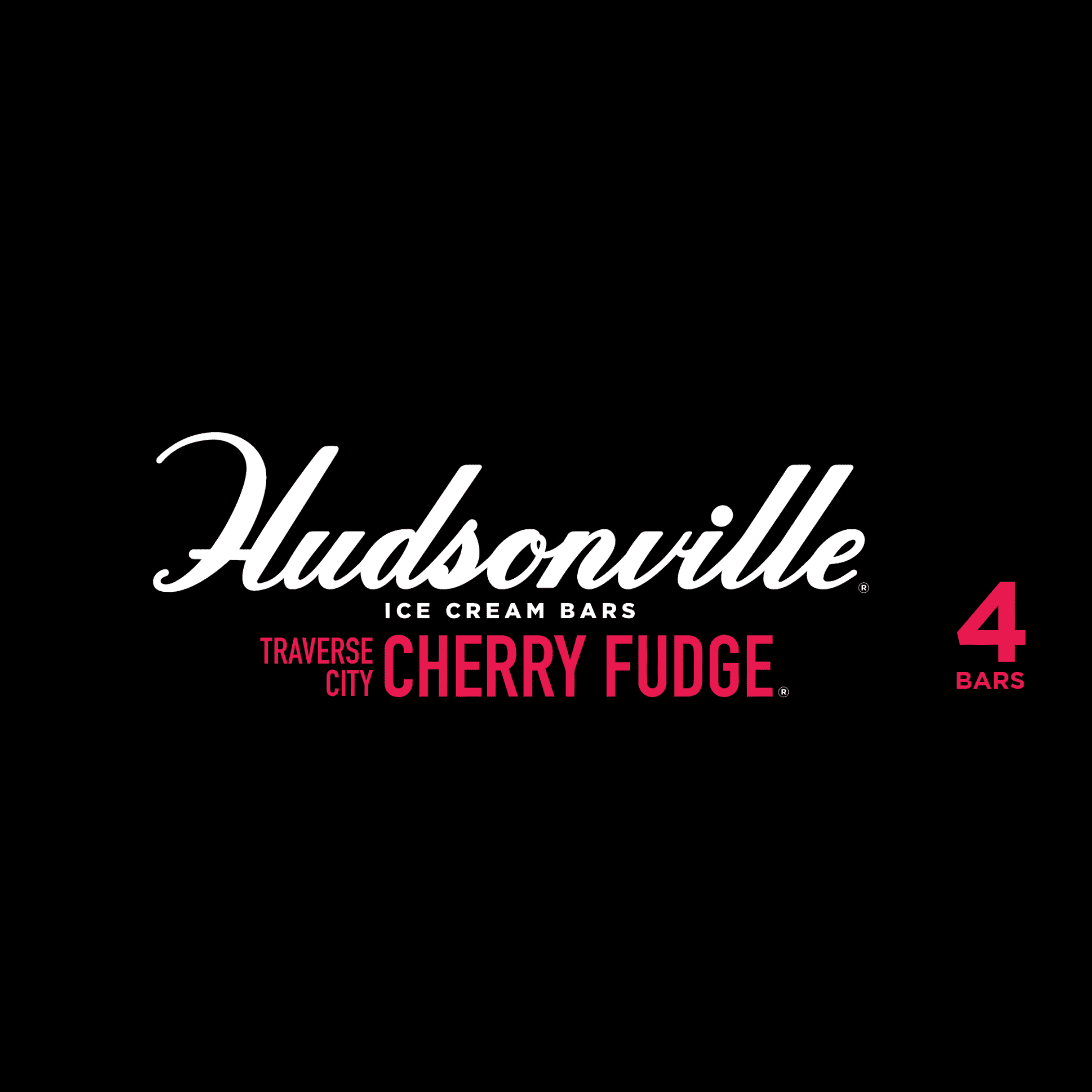 Hudsonville Traverse City Cherry Fudge Ice Cream Bars, 3 fl oz, 4 Count