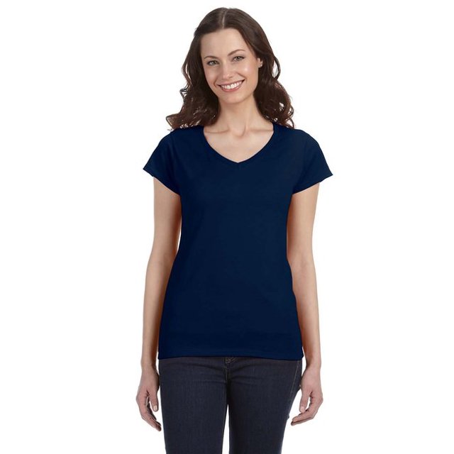 Gildan G64VL SoftStyle T-Shirt Ajusté Col en V pour Femmes
