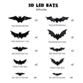 thumbnail image 4 of 24 Pcs Halloween Bats Decorations with LED lights, 3D Scary Bats for Wall Decor Multi-Size Bats Halloween Indoor Decor Home Window Decoration Set, 4 of 8