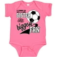 thumbnail image 3 of Inktastic Little Sister and Biggest Fan Soccer Player Girls Baby Bodysuit, 3 of 5