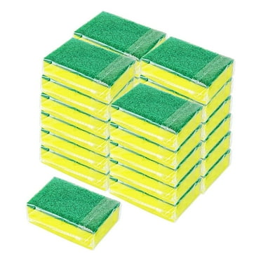 12 Pack Sponge Individually Packed Bulk Kitchen Dishwashing Sponge Scratch Resistants Scouring Pad 125g，22x7x33c