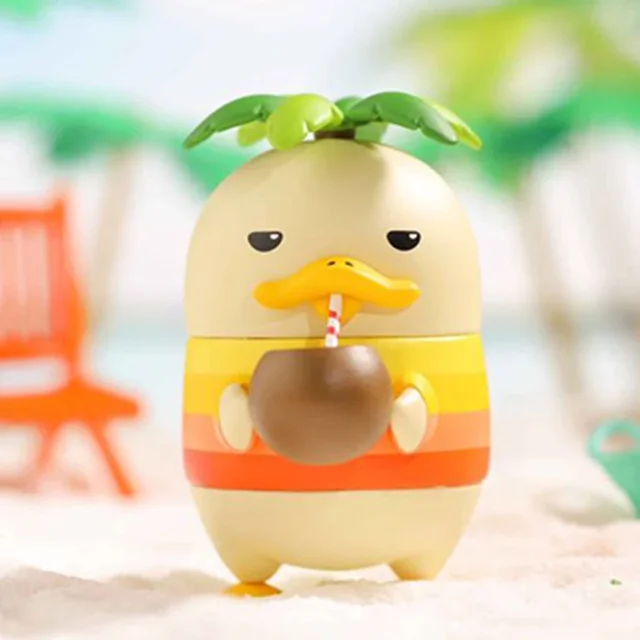 POP MART Duckoo Tropical Island Series Action Figure Toys Cute Duckoo Anime Figures Decor Collectible Dolls Gifts Collection