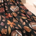 thumbnail image 3 of Fall Football and Autumn Leaves Pattern Blanket,Comfortable Soft Flannel Throw Blanket,All Season,Warm Lightweight Blankets for Sofa Bed Couch Living Room Chair,30"x40", 3 of 4