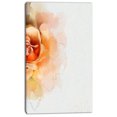 thumbnail image 2 of Orange Rose Flower Watercolor - Flower Artwork on Canvas, 2 of 4