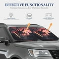 thumbnail image 3 of Kdxio Giant Monster Over City Print 2-Piece Sun Shade Front Windshield - Foldable Car Front Window Sunshades for Most Sedans SUV Truck, 3 of 5