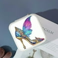 thumbnail image 4 of Autua High-Heeled Shoe Colorful Gemstones Butterfly Wings Travel Jewelry Box for Necklace, Ring, Earring - Christmas Gifts White, 4 of 5