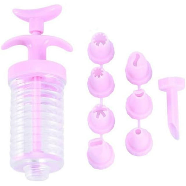 Biscuits Press Gun Kit - Cookie Gun Discs with 8 Cake Decorating Tips, Cookie Press for DIY Cake Cookie Maker Decorating