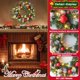 thumbnail image 2 of Corona de Navidad Puerta 30 cm Corona de Navidad, Decoración navideña, Corona Flores Artificiales Colgantes Decoración Navideña Árbol de Navidad, 2 of 4