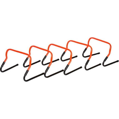 15 Speed Hurdles - Set of 5 Adjustable Speed Training Hurdles By Trademark Innovations (Orange)