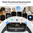 thumbnail image 4 of Smart Watches for Men Women (Answer/Make Calls), 1.83" Touchscreen Fitness Watch with 110+ Sport Modes, Fitness Tracker, IP68 Waterproof Smartwatch for Android iOS Black, 4 of 8