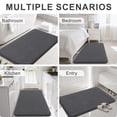 thumbnail image 6 of Smiry Memory Foam Bathroom Rugs 47x24, Non-Slip Bath Rugs and Mats, Soft Absorbent Bathroom Mat for Bathroom Floor Machine Washable, Dark Grey, 6 of 6