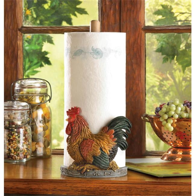 Home Basics Cast Iron Rooster Paper Towel Holder Red HDS Trading Corp PH44171 Home Basics Cast Iron Rooster Paper Towel Holder Red HDS Trading Corp PH44171