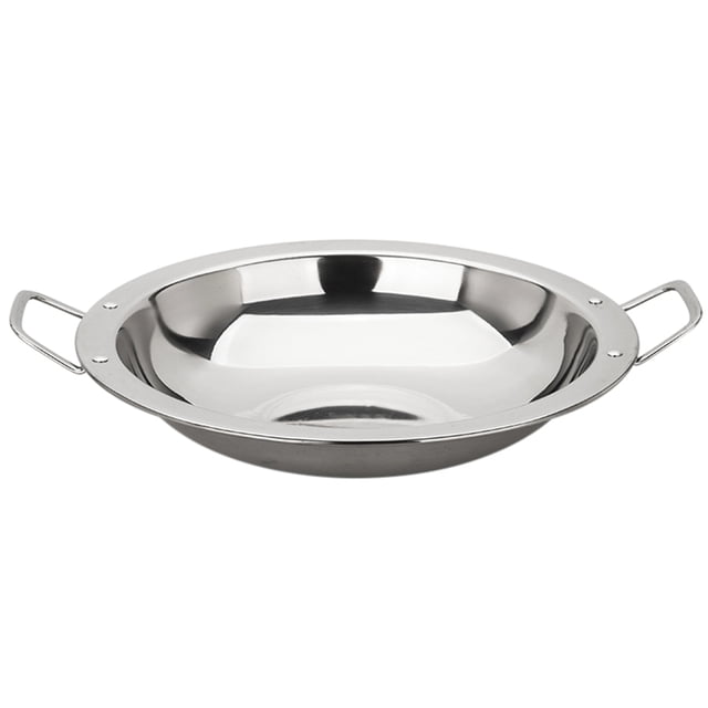 Olla caliente para el hogar, uso diario, paellera, doble asa, sartén de acero inoxidable, accesorio de cocina HOMEMAXS 15682561-MX