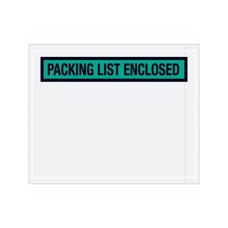 Box Packaging "Packing List Enclosed" Envelope, 2 Mil Poly 1,000/Case