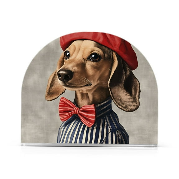 Yayeee Napkin Holder for Table Kitchen Paper Tissue Organization, Gray Dog Artist