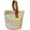 Beige, variant on Kukuzhu Small Straw Bucket Bag Women Hand-woven Trendy Beach Shopping Handbag Purse