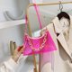 thumbnail image 5 of Bolso de hombro portátil de PVC para mujer bolsa con cadena Ehuebsd transparente informal Color caramelo a la moda para verano, 5 of 9