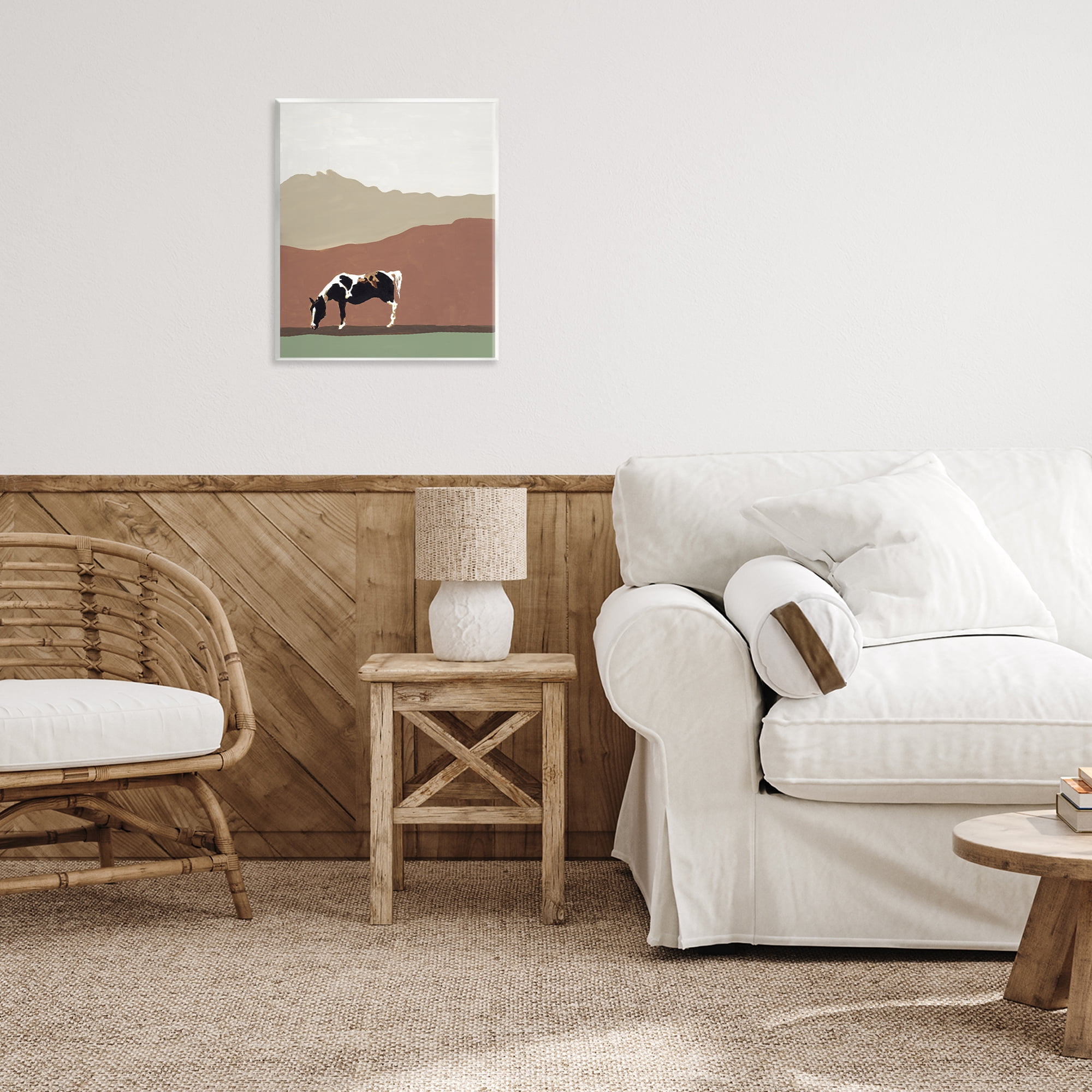 Stupell Industries Modern Mountains Horse Wall Plaque Art, design by Patricia Pinto