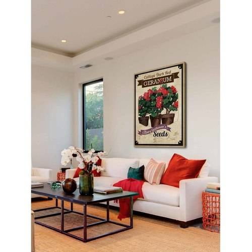 "Flower Packet Geranium" Painting Print on Canvas