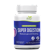 Super Digestion - Natural Digestive Aid - Improve Digestion Naturally - Anti Bloating & Gas Relief Pills - No Side Effects Or Withdrawal Effects